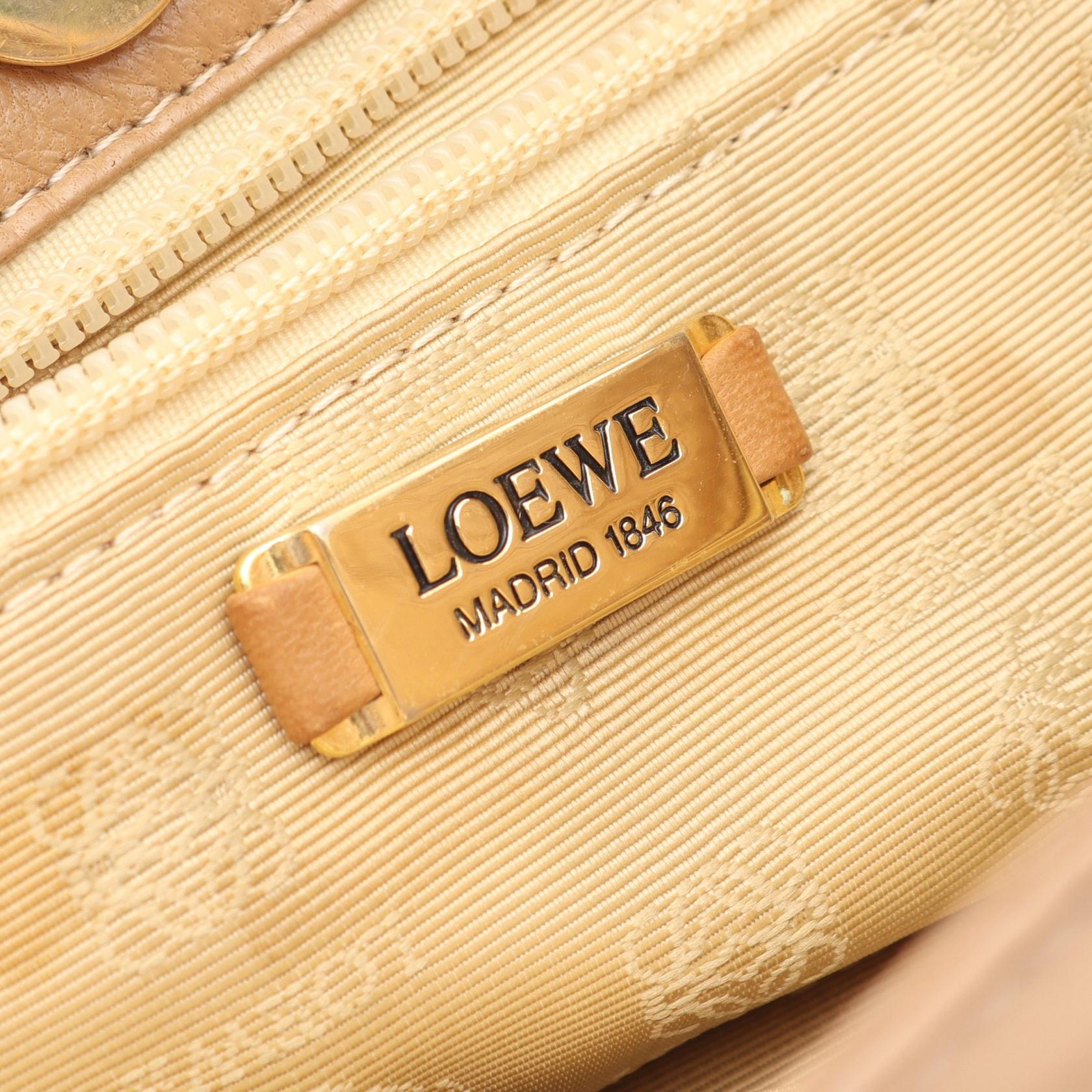 アナグラム ハンドバッグ トートバッグ レザー ベージュ ロエベ バッグ LOEWE
