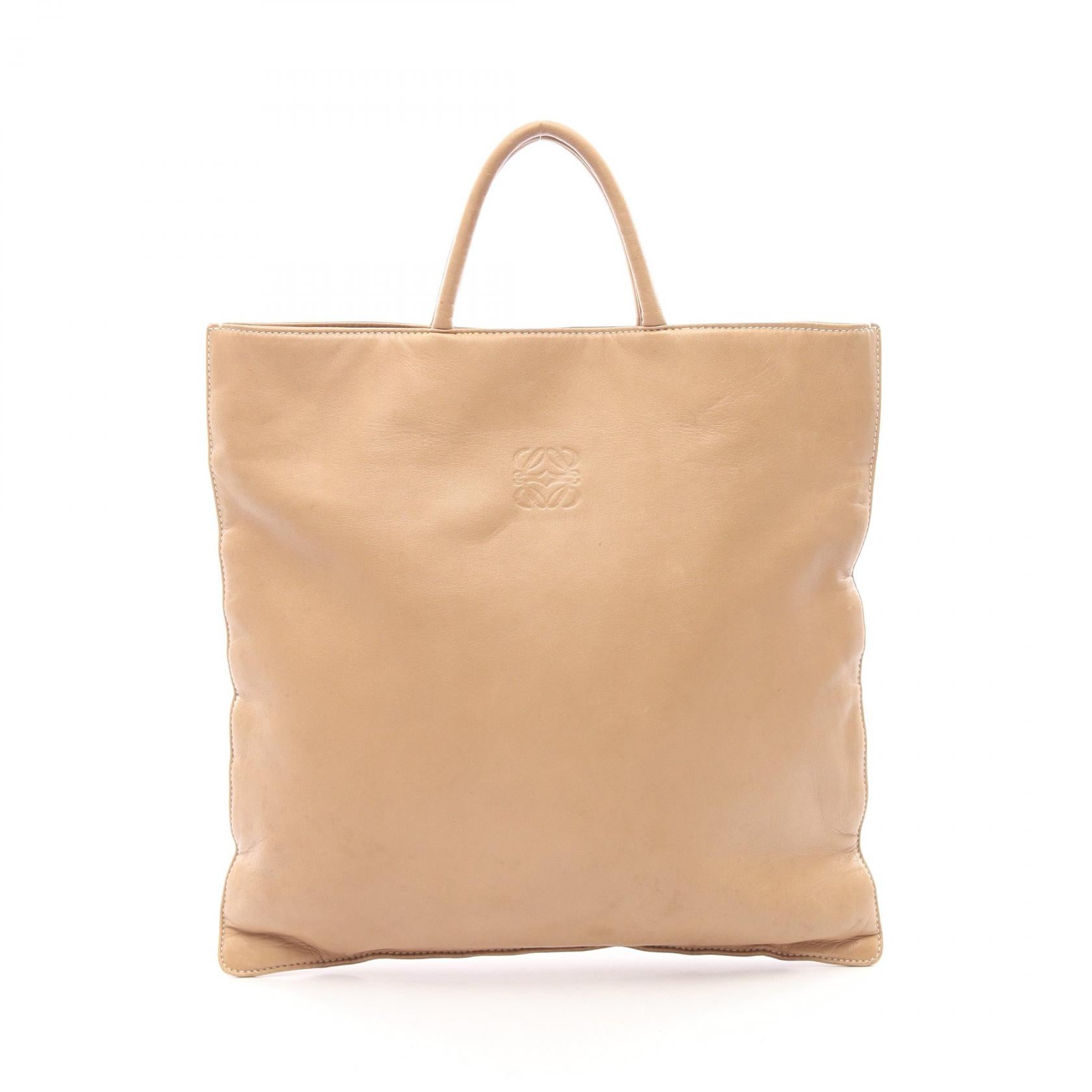 アナグラム ハンドバッグ トートバッグ レザー ベージュ ロエベ バッグ LOEWE
