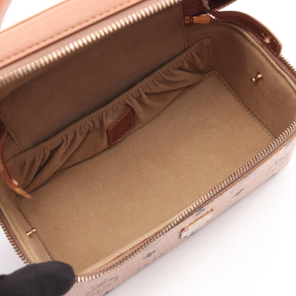 ヴィセトス ロックスター 2WAY バニティバッグ コーティングキャンバス レザー ピンクゴールド エムシーエム バッグ MCM
