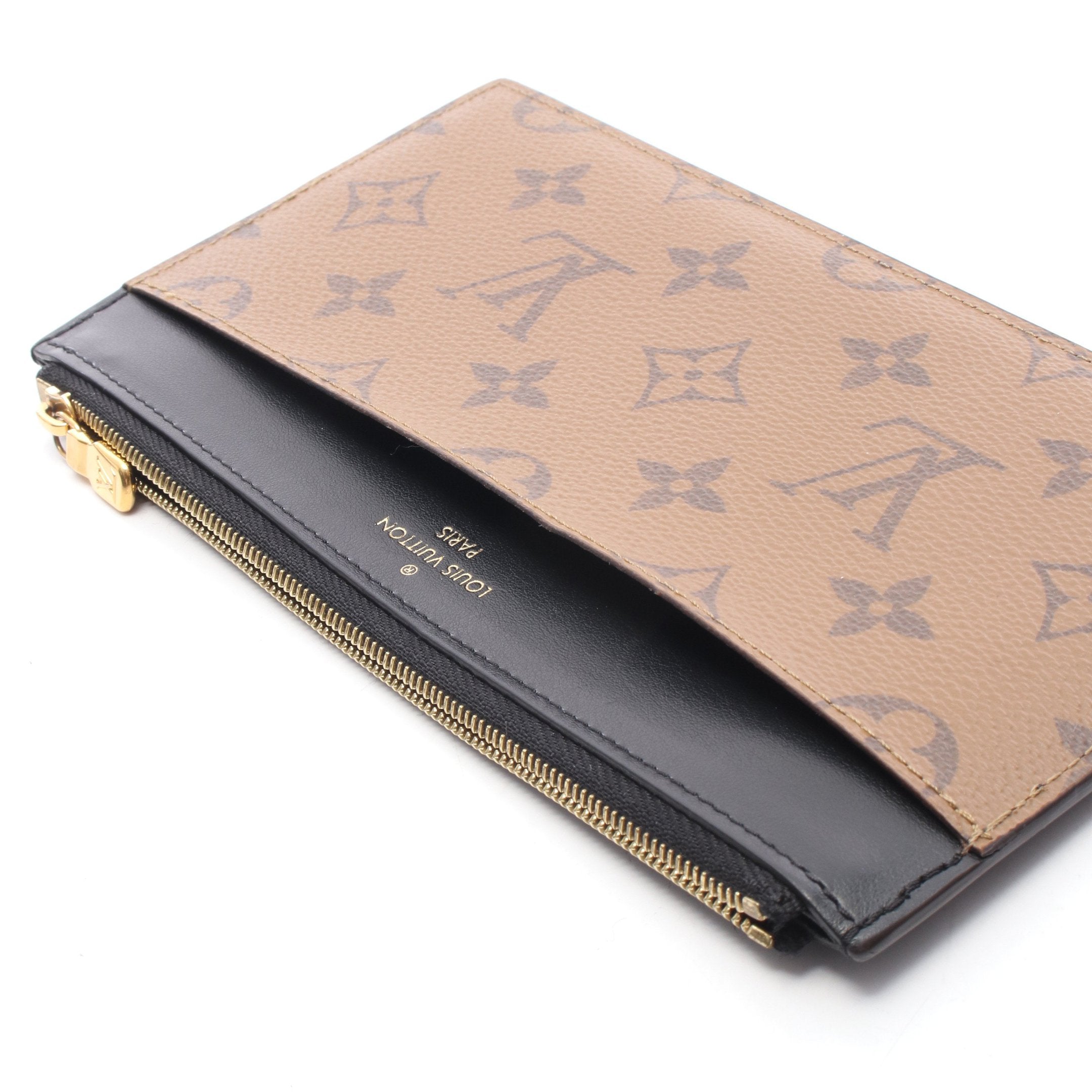 Louis Vuitton モノグラム パース スリム パース モノグラムリバース 長財布 PVC レザー ブラウン