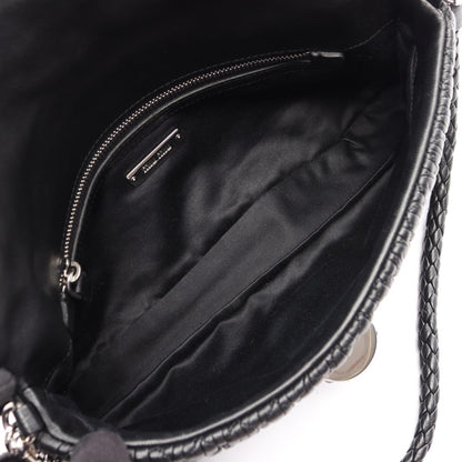 NAPPA CRYSTAL マテラッセ チェーンショルダーバッグ レザー ブラック ミュウミュウ バッグ miu miu