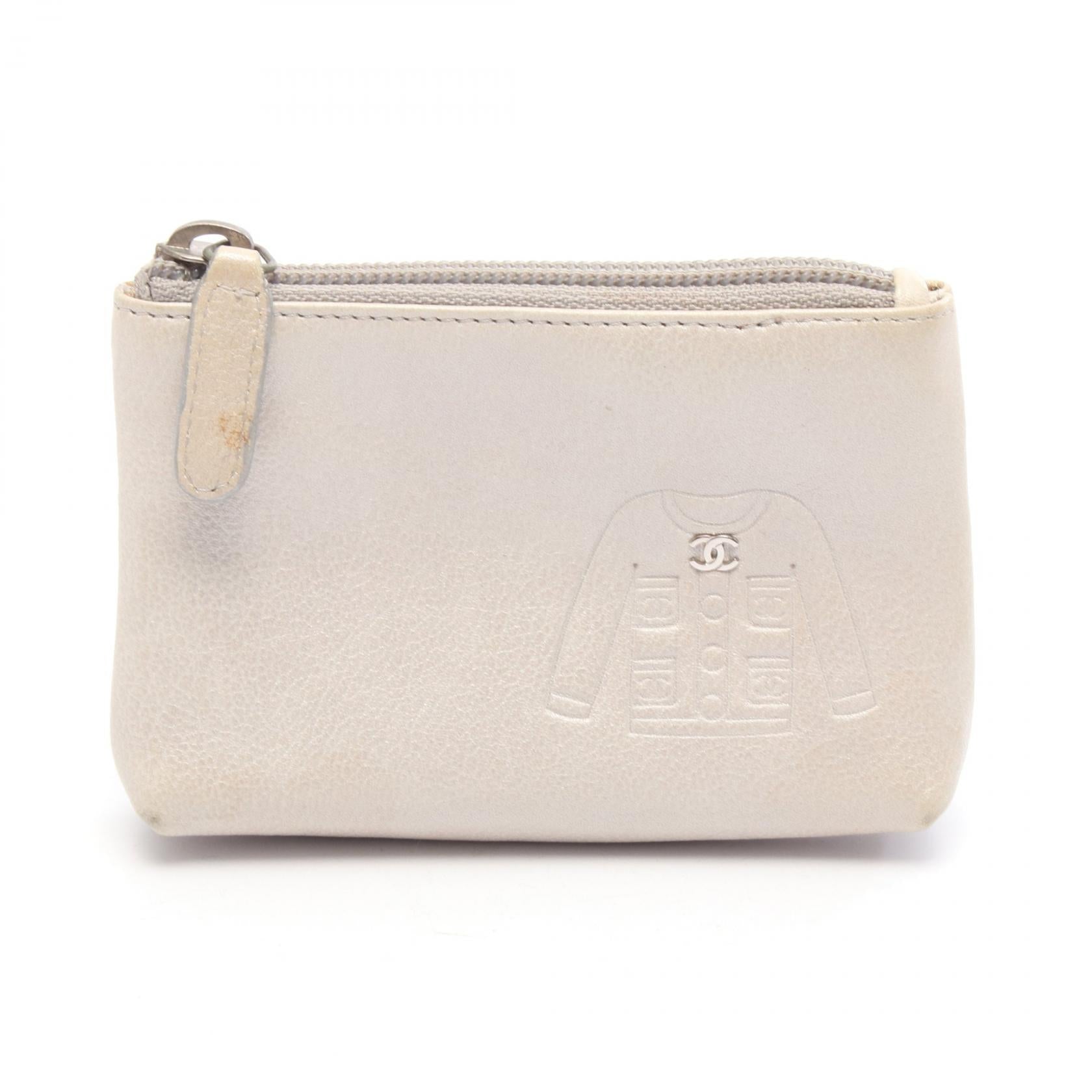 ココマーク キーリング付き コインケース レザー シルバー シルバー金具 シャネル 財布・小物 CHANEL