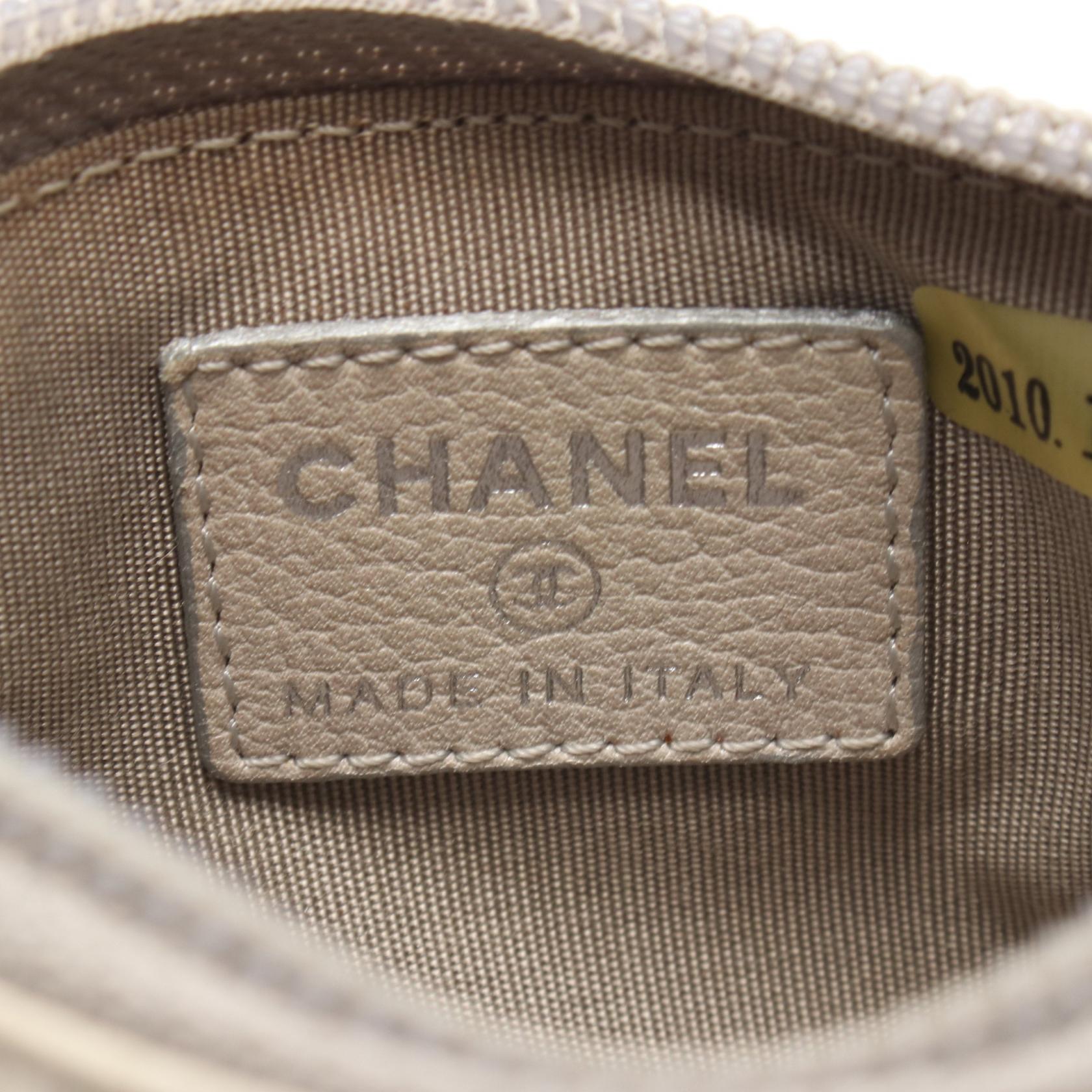 ココマーク キーリング付き コインケース レザー シルバー シルバー金具 シャネル 財布・小物 CHANEL