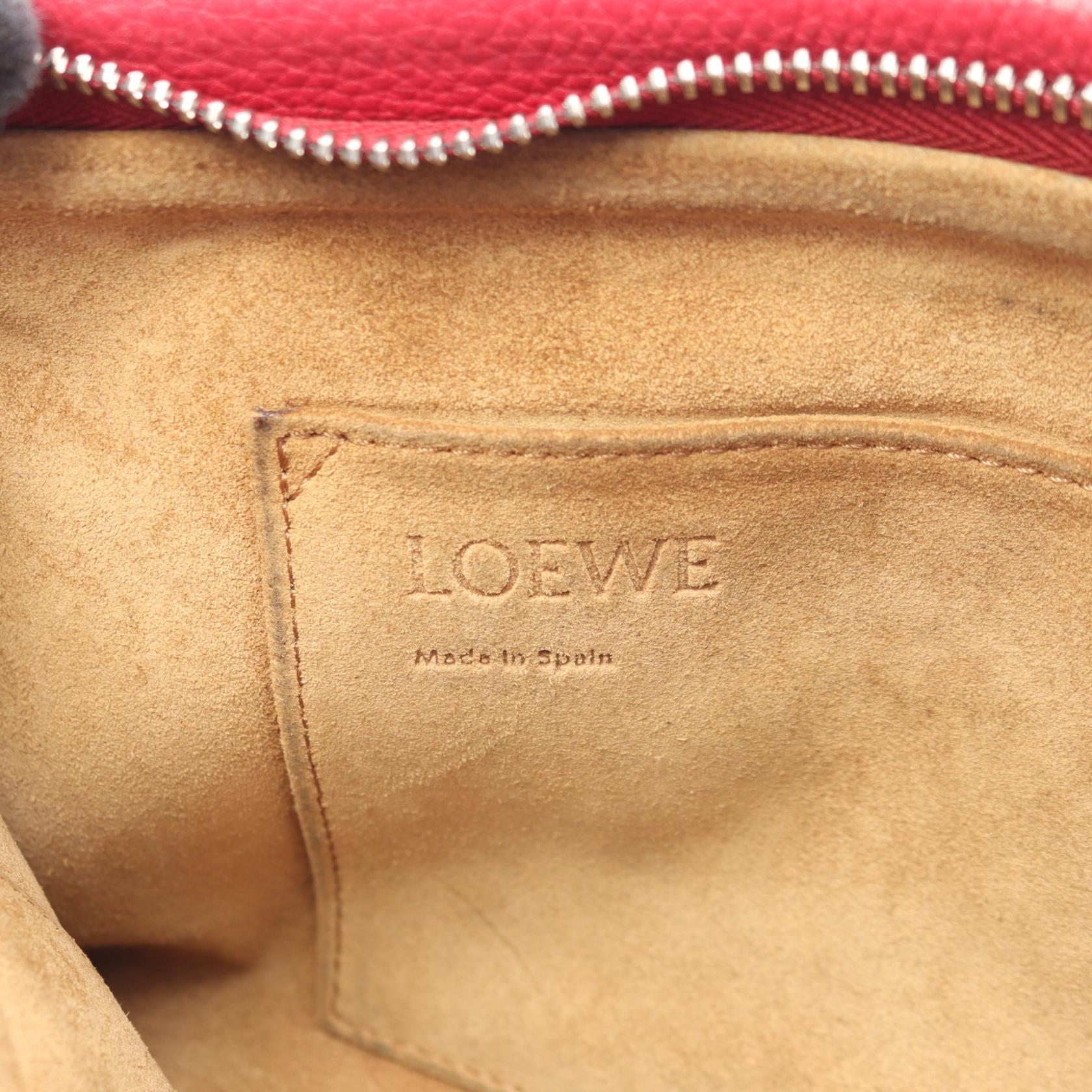 ミッシー スモール 2way ハンドバッグ レザー ピンクレッド ロエベ バッグ LOEWE