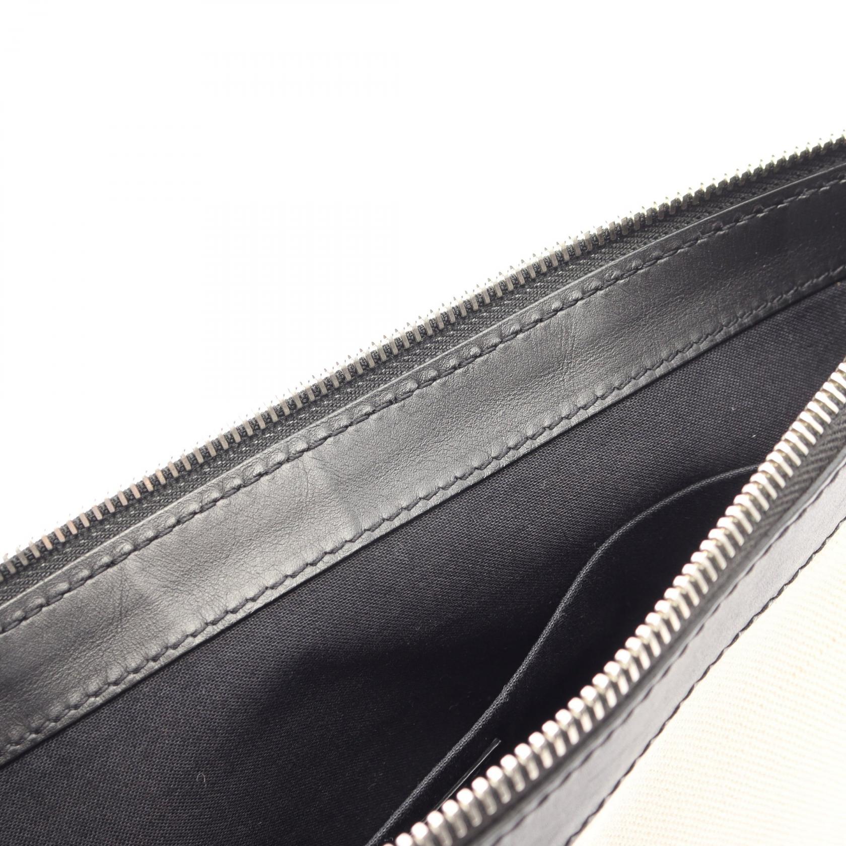 ネイビークリップ M クラッチバッグ キャンバス レザー アイボリー ブラック バレンシアガ バッグ BALENCIAGA