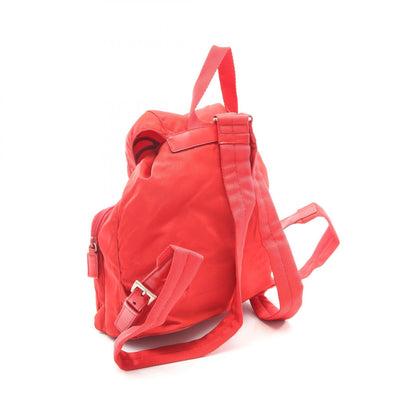 VELA バックパック リュックサック ナイロン レザー レッド プラダ バッグ PRADA