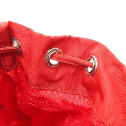 VELA バックパック リュックサック ナイロン レザー レッド プラダ バッグ PRADA
