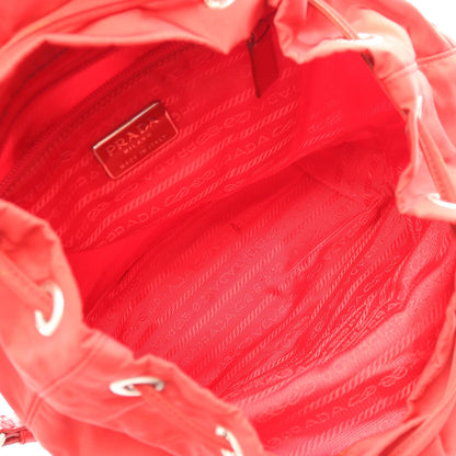 VELA バックパック リュックサック ナイロン レザー レッド プラダ バッグ PRADA
