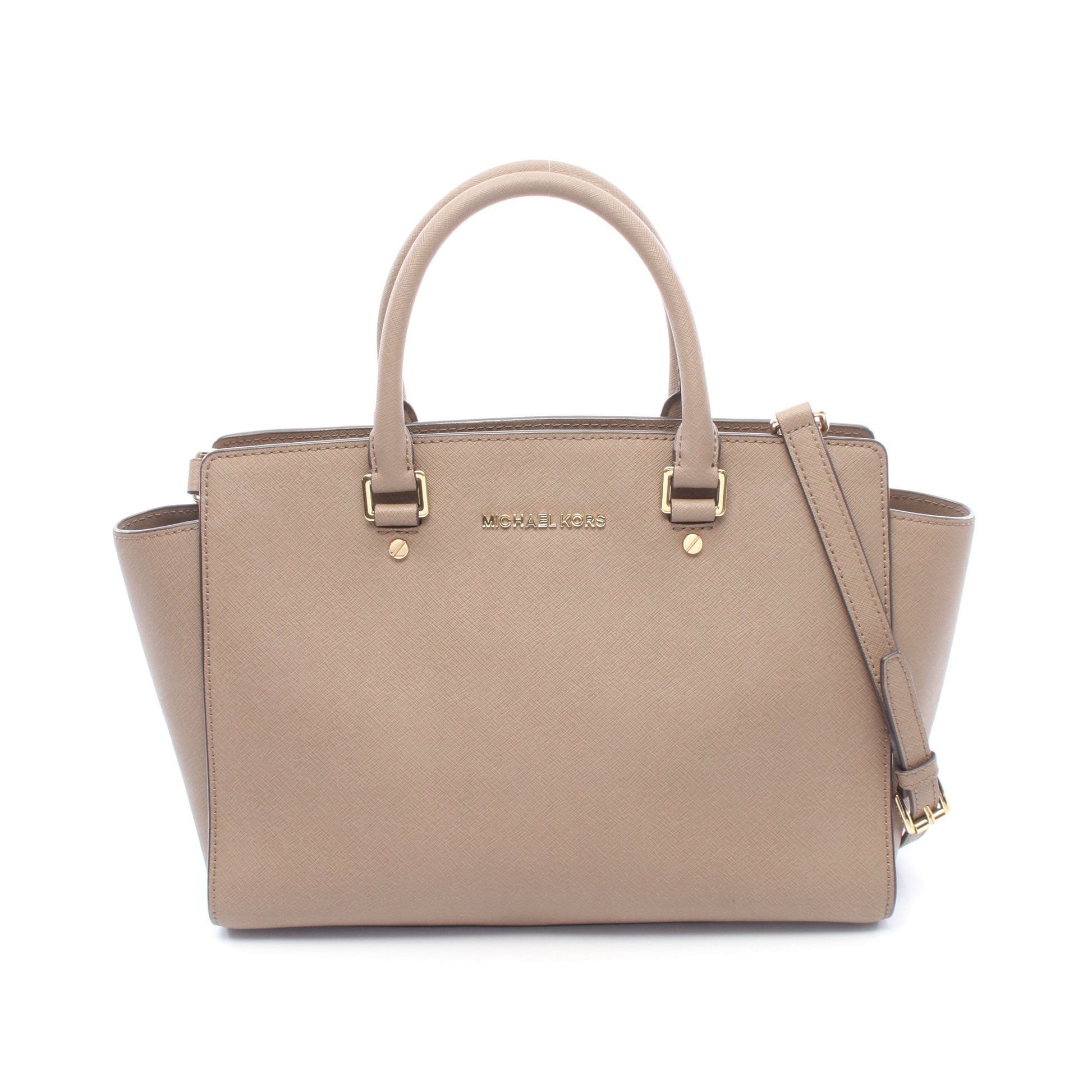 SELMA セルマ ラージ 2WAY ハンドバッグ レザー グレーブラウン マイケルコース バッグ MICHAEL KORS