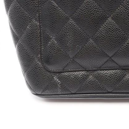 復刻トート ハンドバッグ トートバッグ キャビアスキン ブラック シルバー金具 シャネル バッグ CHANEL