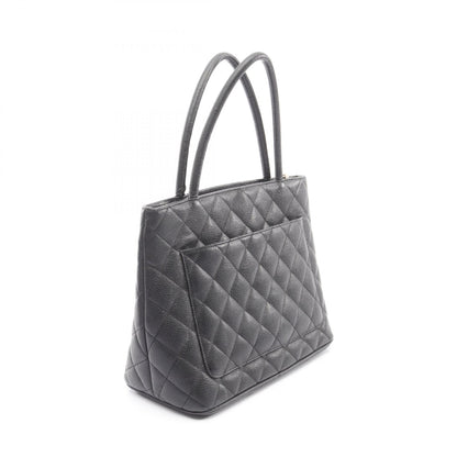 復刻トート ハンドバッグ トートバッグ キャビアスキン ブラック シルバー金具 シャネル バッグ CHANEL