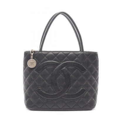 復刻トート ハンドバッグ トートバッグ キャビアスキン ブラック シルバー金具 シャネル バッグ CHANEL