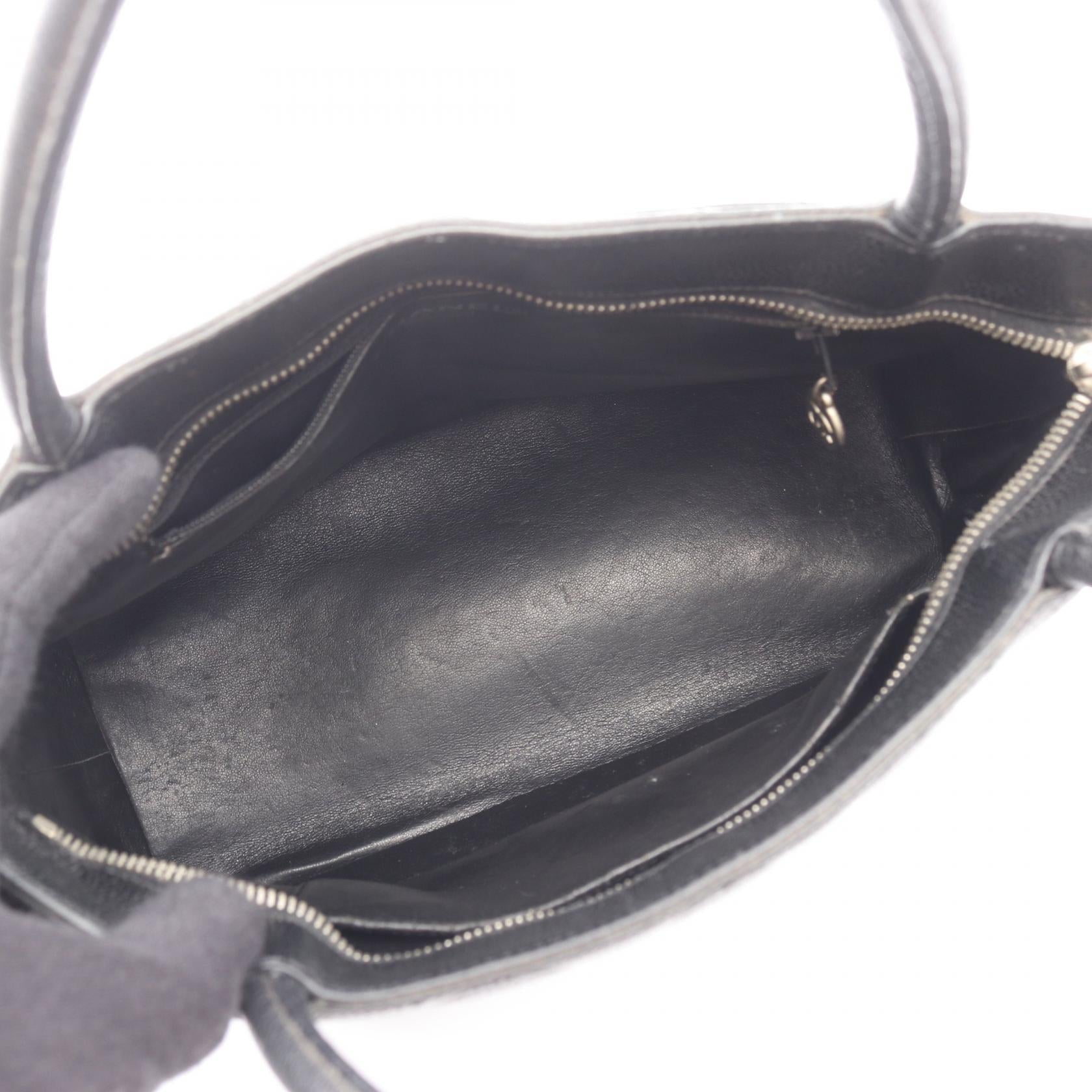 復刻トート ハンドバッグ トートバッグ キャビアスキン ブラック シルバー金具 シャネル バッグ CHANEL