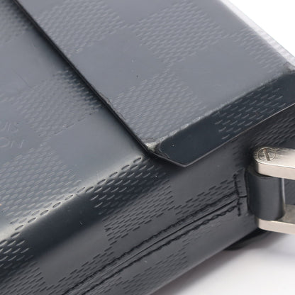 マーティ ダミエグラセ マリンブルー ショルダーバッグ レザー ネイビー ルイヴィトン バッグ LOUIS VUITTON