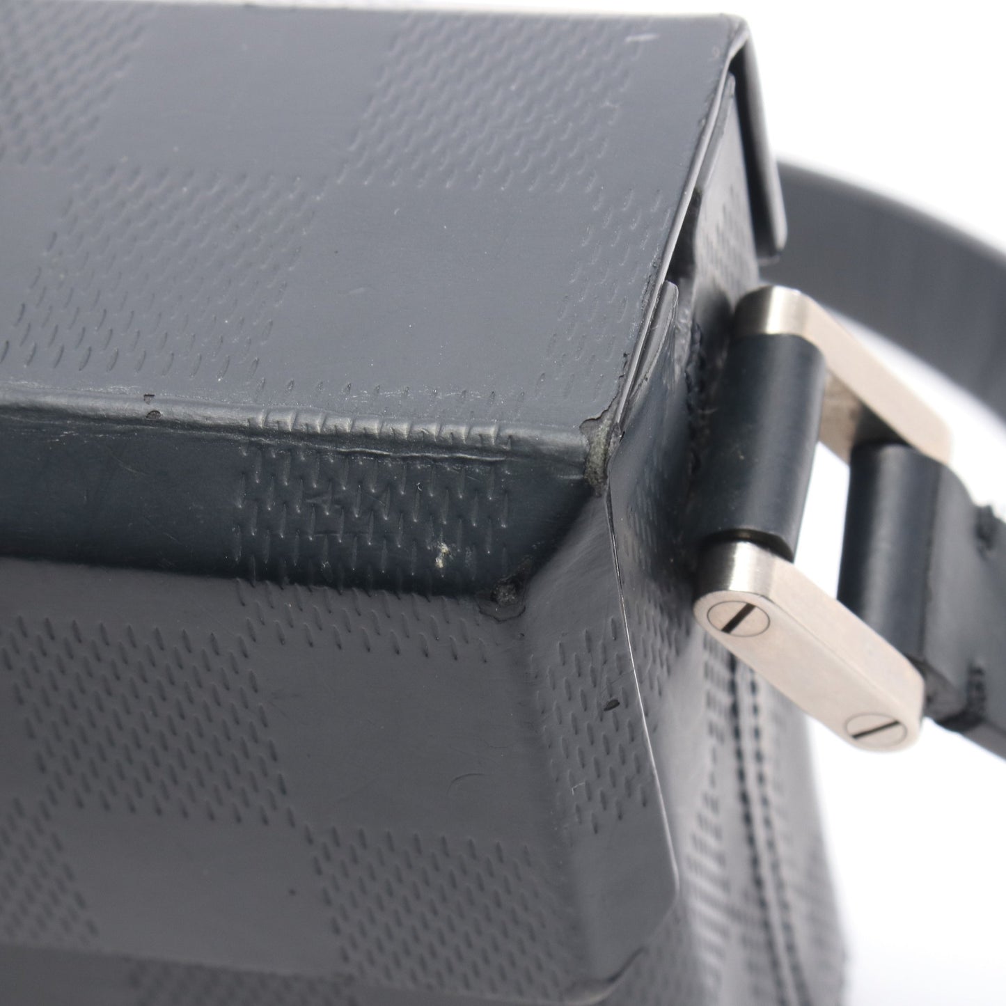マーティ ダミエグラセ マリンブルー ショルダーバッグ レザー ネイビー ルイヴィトン バッグ LOUIS VUITTON