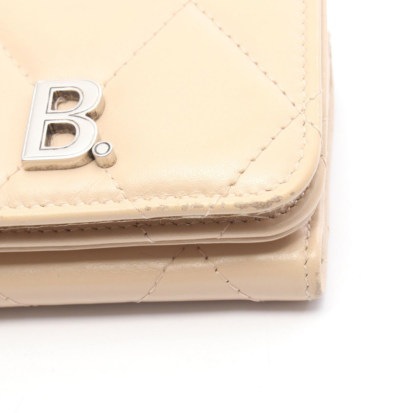 タッチ ミニ ウォレット 三つ折り財布 レザー ベージュ バレンシアガ 財布・小物 BALENCIAGA