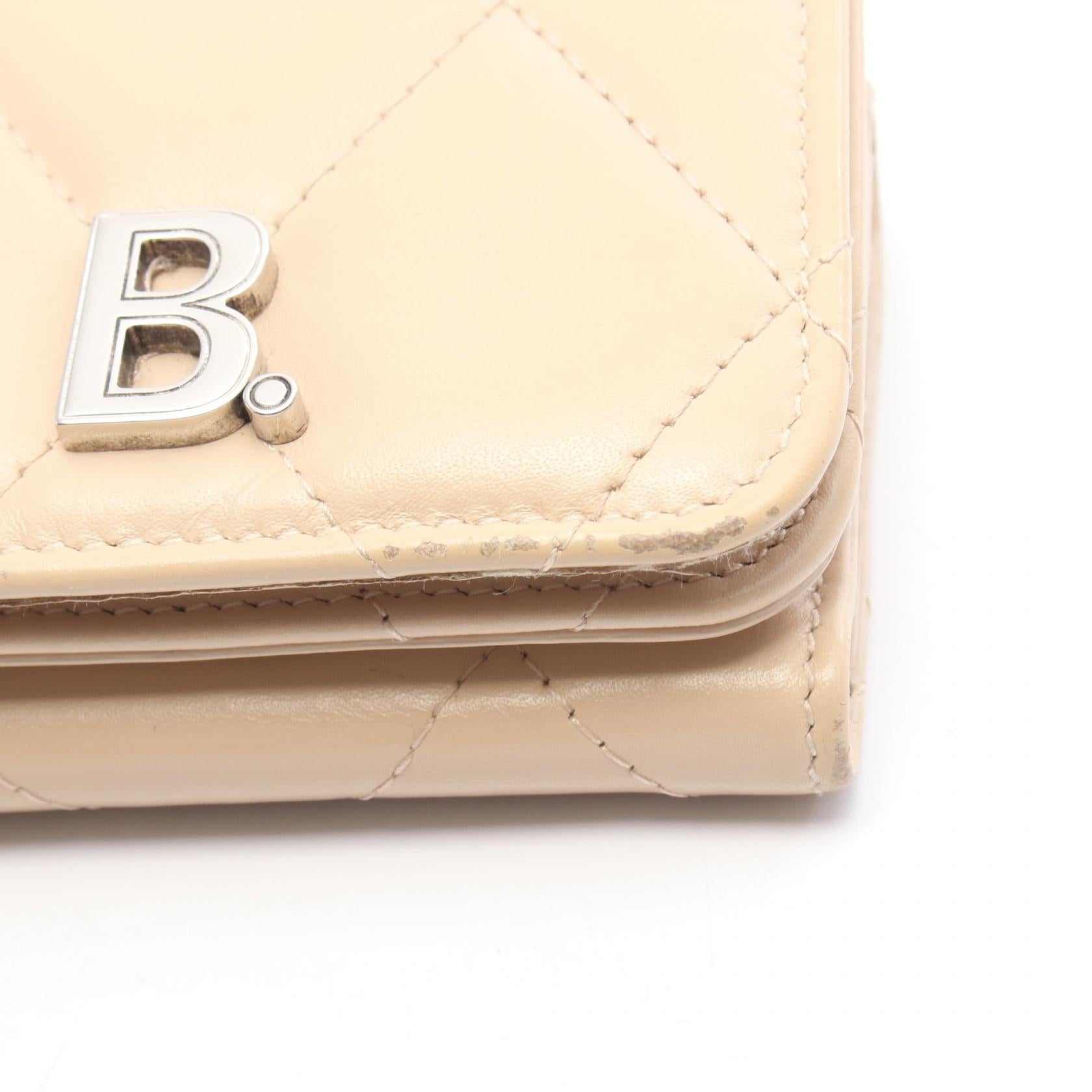 タッチ ミニ ウォレット 三つ折り財布 レザー ベージュ バレンシアガ 財布・小物 BALENCIAGA
