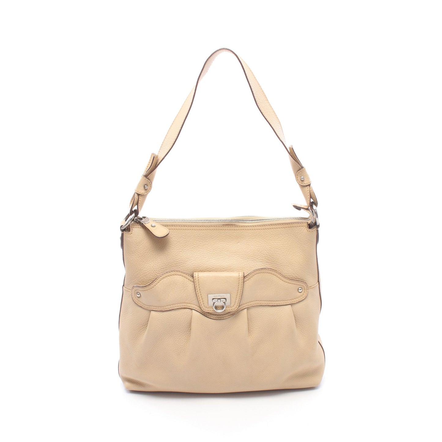 ガンチーニ ワンショルダーバッグ レザー ベージュ サルヴァトーレフェラガモ バッグ Salvatore Ferragamo