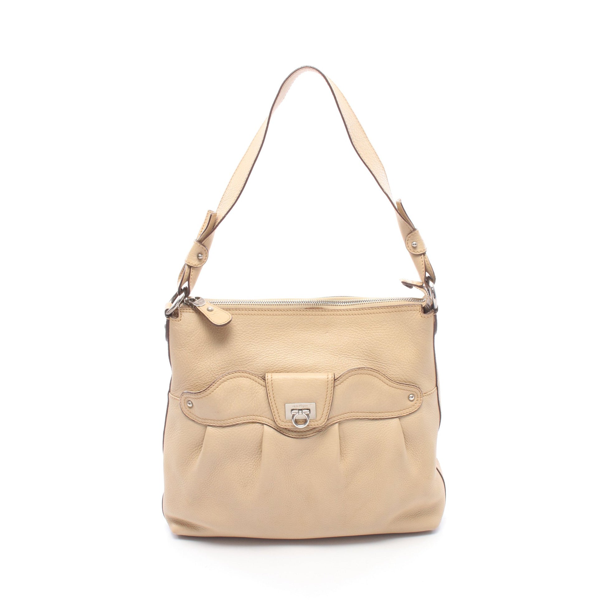ガンチーニ ワンショルダーバッグ レザー ベージュ サルヴァトーレフェラガモ バッグ Salvatore Ferragamo