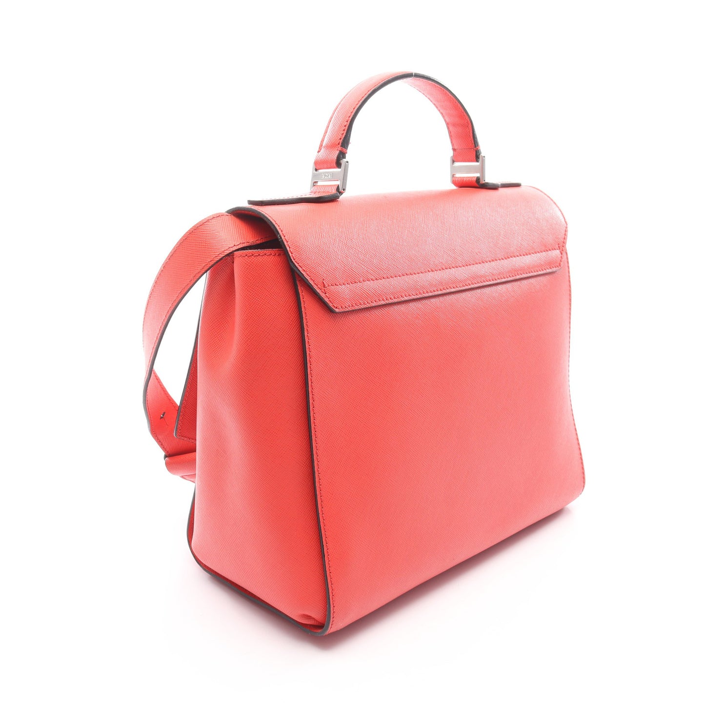 2WAY ハンドバッグ レザー オレンジレッド エムシーエム バッグ MCM