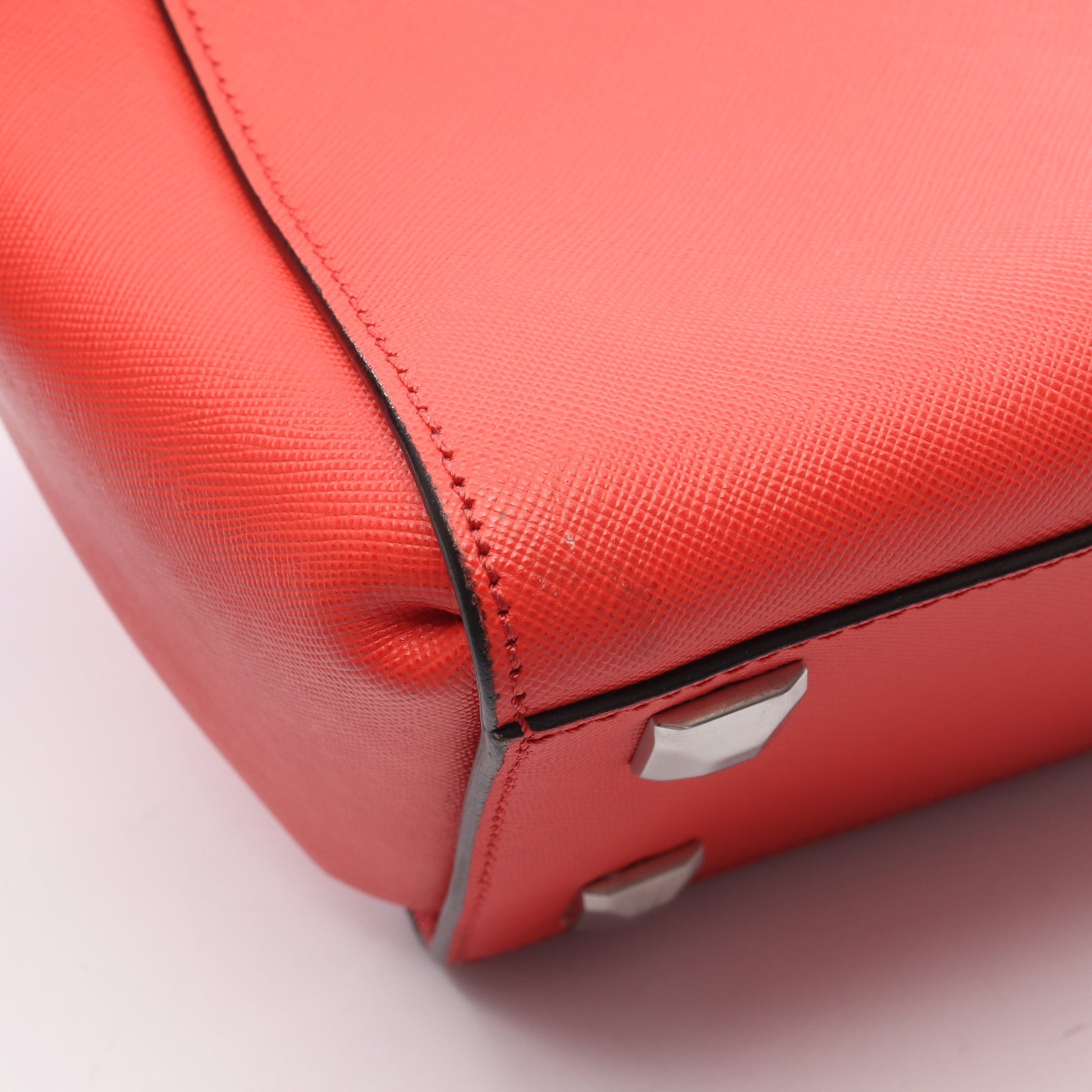 2WAY ハンドバッグ レザー オレンジレッド エムシーエム バッグ MCM