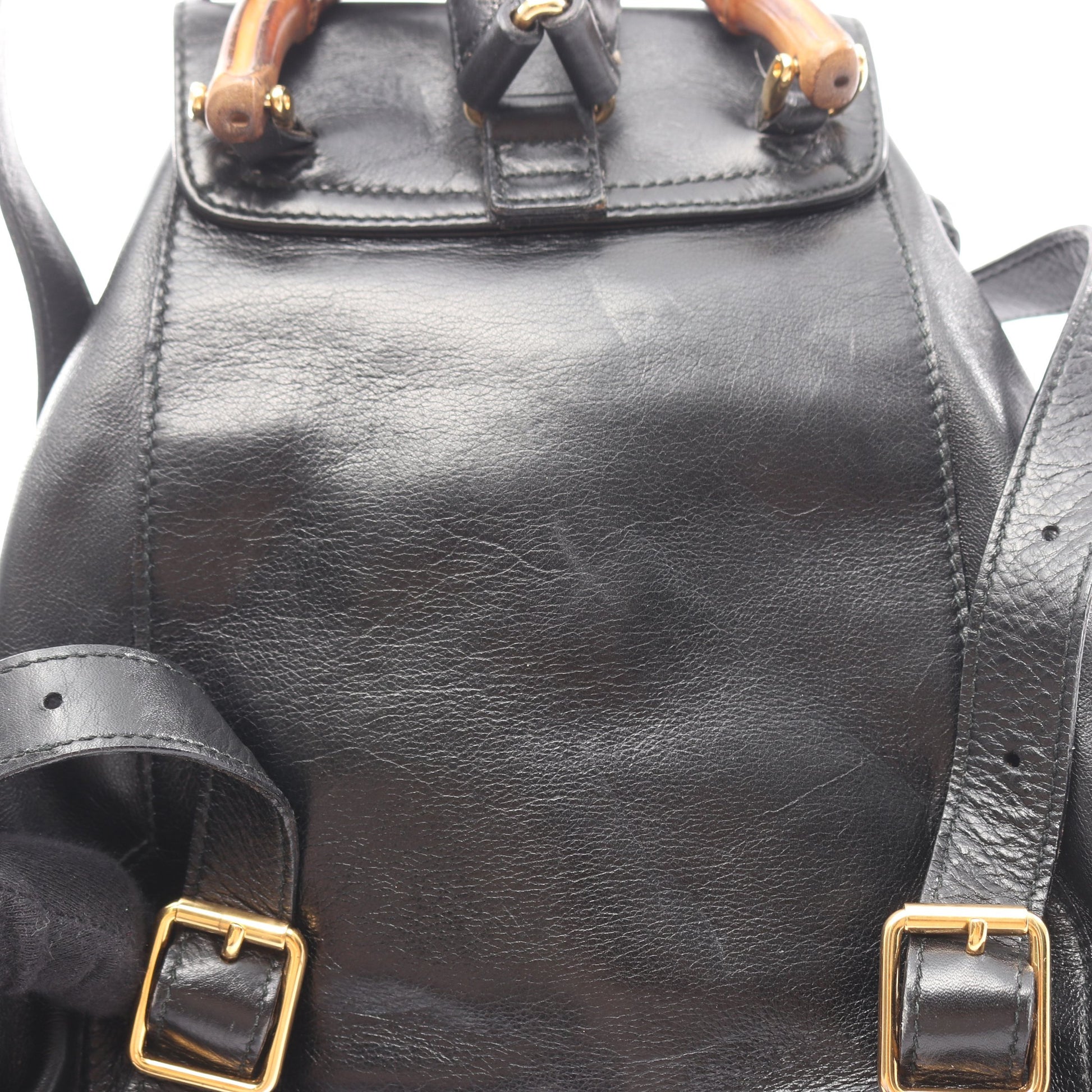 バンブー バックパック リュックサック レザー ブラック グッチ バッグ GUCCI