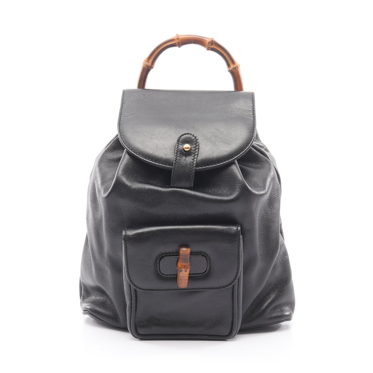 バンブー バックパック リュックサック レザー ブラック グッチ バッグ GUCCI