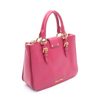 マドラス 2WAY ハンドバッグ レザー ピンクパープル ミュウミュウ バッグ miu miu