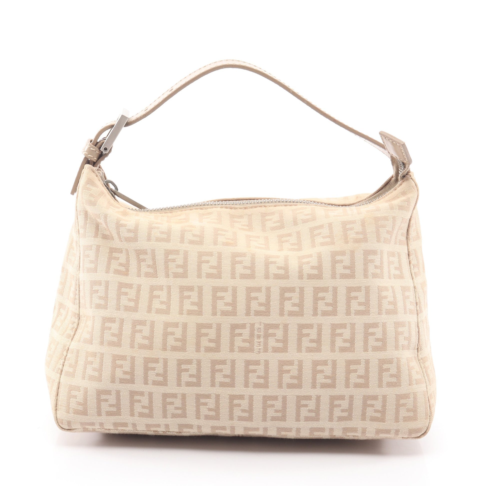 ズッキーノ ハンドバッグ キャンバス レザー ベージュ フェンディ バッグ FENDI