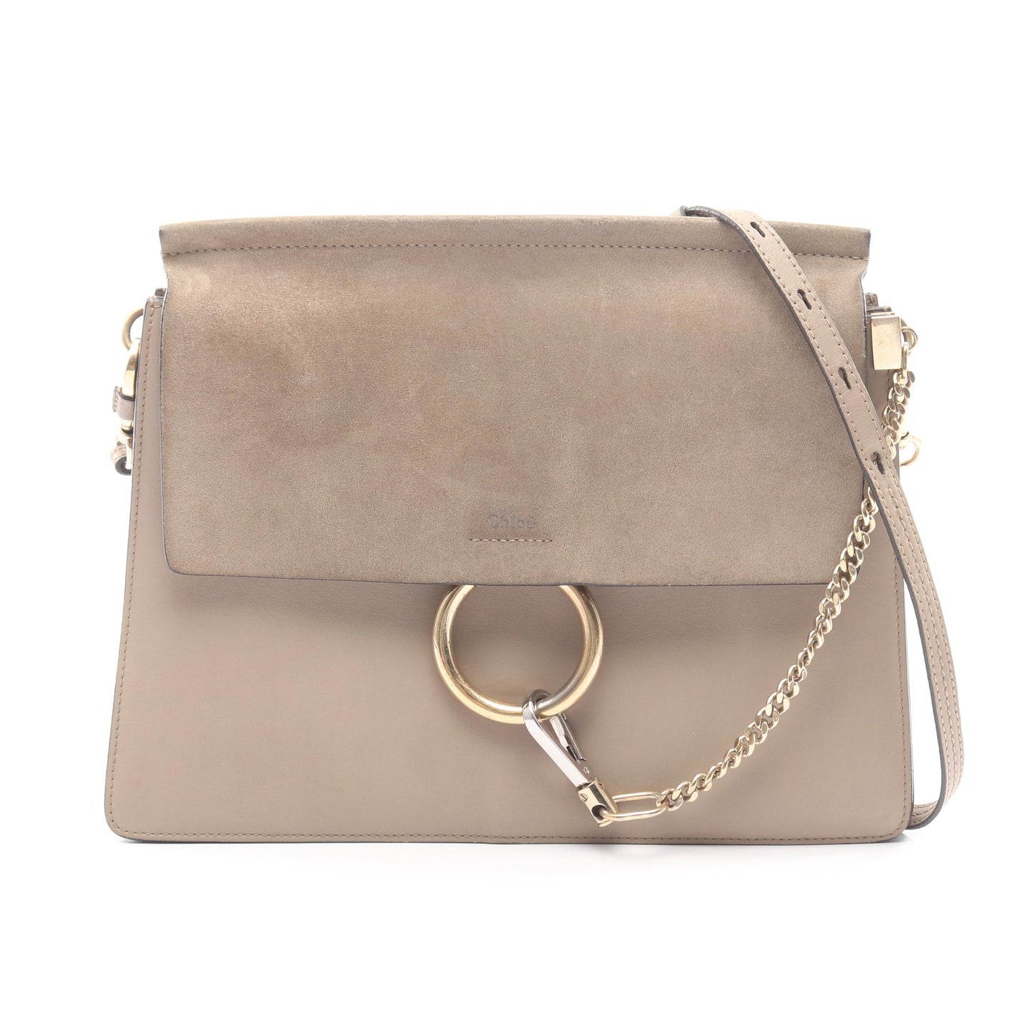フェイ ショルダーバッグ ショルダーバッグ スエード レザー グレーベージュ クロエ バッグ Chloe