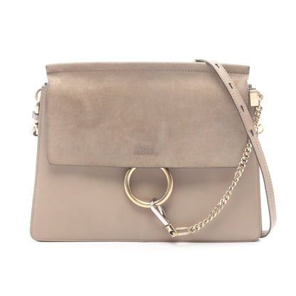 フェイ ショルダーバッグ ショルダーバッグ スエード レザー グレーベージュ クロエ バッグ Chloe