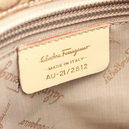 ガンチーニ ショルダーバッグ トートバッグ キャンバス レザー ベージュ オフホワイト サルヴァトーレフェラガモ バッグ Salvatore Ferragamo