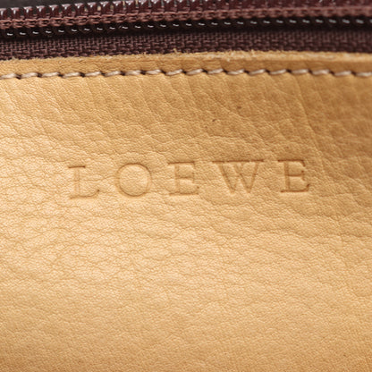 アナグラム ショルダーバッグ スエード レザー ベージュ ダークブラウン ロエベ バッグ LOEWE