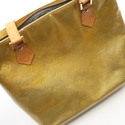 ヒューストン モノグラムヴェルニ ハンドバッグ レザー ベージュ ルイヴィトン バッグ LOUIS VUITTON