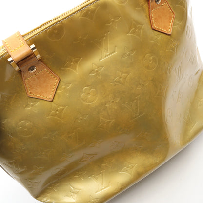 ヒューストン モノグラムヴェルニ ハンドバッグ レザー ベージュ ルイヴィトン バッグ LOUIS VUITTON