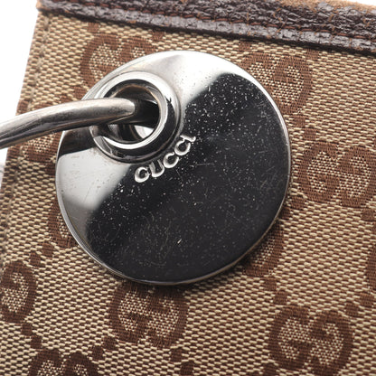 GGキャンバス ショルダーバッグ キャンバス レザー ベージュ ブラウン グッチ バッグ GUCCI