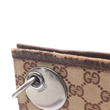 GGキャンバス ショルダーバッグ キャンバス レザー ベージュ ブラウン グッチ バッグ GUCCI