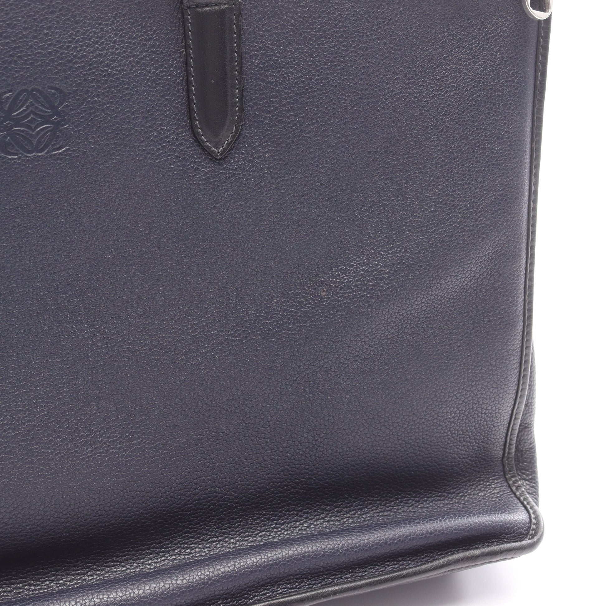トレド ブリーフケース ビジネスバッグ レザー ネイビー ブラック ロエベ バッグ LOEWE