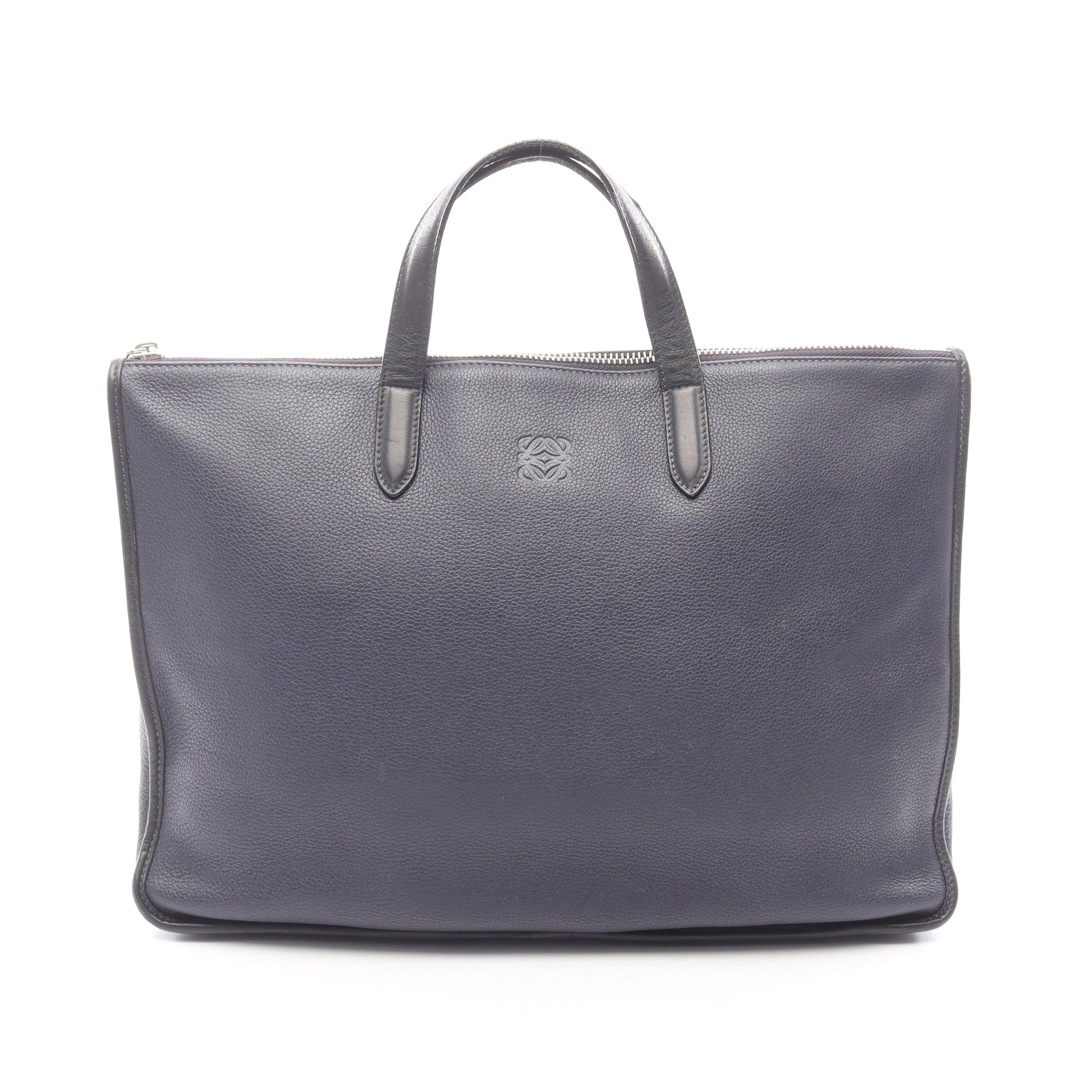 トレド ブリーフケース ビジネスバッグ レザー ネイビー ブラック ロエベ バッグ LOEWE