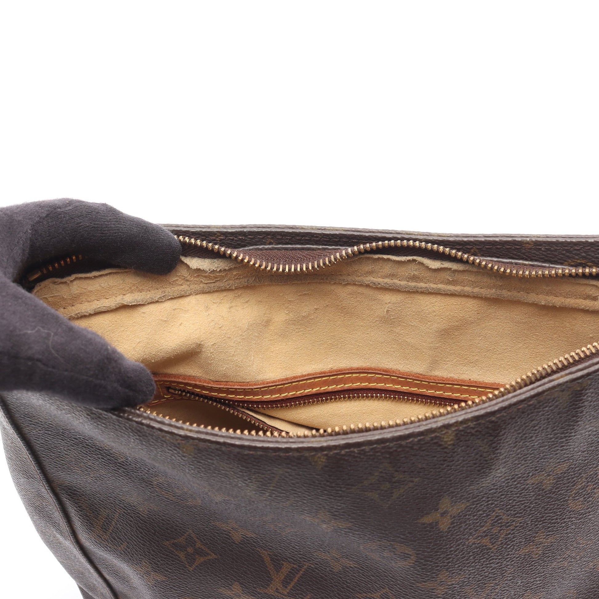 ルーピングGM モノグラム ショルダーバッグ PVC レザー ブラウン ルイヴィトン バッグ LOUIS VUITTON