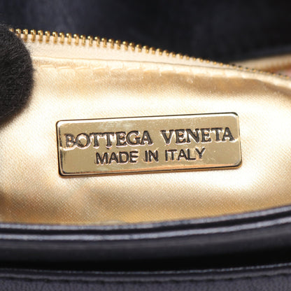 イントレチャート ショルダーバッグ レザー ネイビー ボッテガヴェネタ バッグ BOTTEGA VENETA