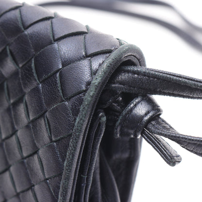 イントレチャート ショルダーバッグ レザー ネイビー ボッテガヴェネタ バッグ BOTTEGA VENETA