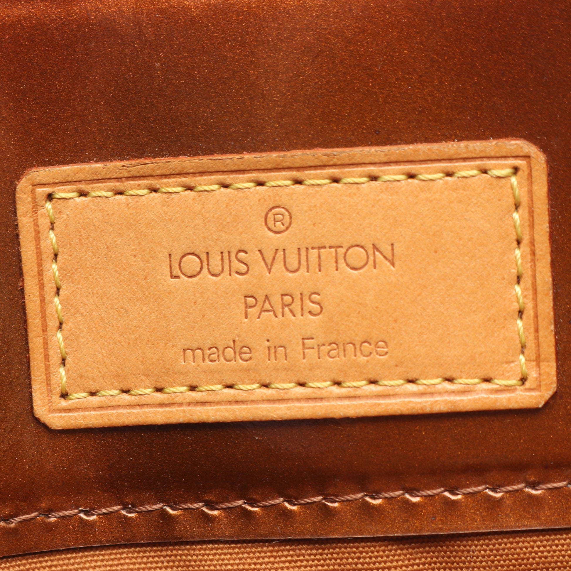 リードPM モノグラムヴェルニ ハンドバッグ レザー ブロンズ ルイヴィトン バッグ LOUIS VUITTON