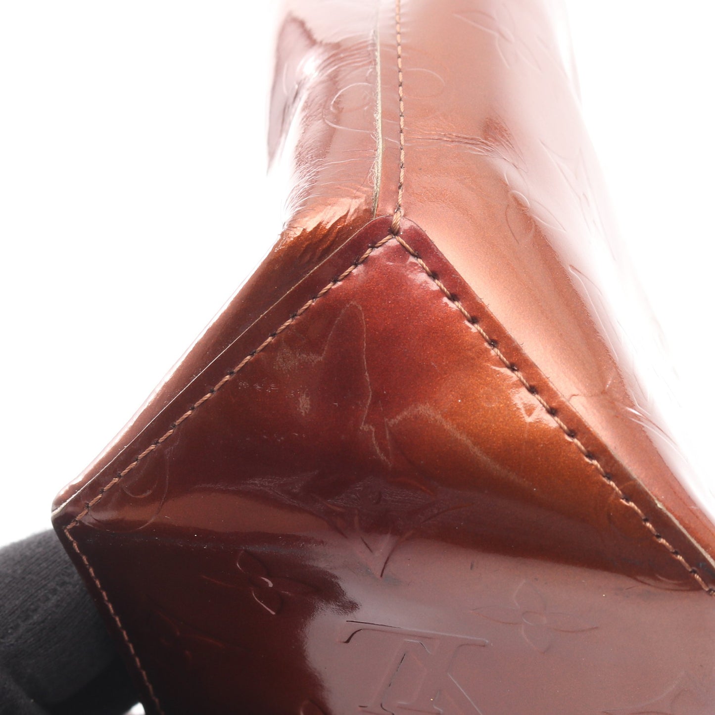 リードPM モノグラムヴェルニ ハンドバッグ レザー ブロンズ ルイヴィトン バッグ LOUIS VUITTON