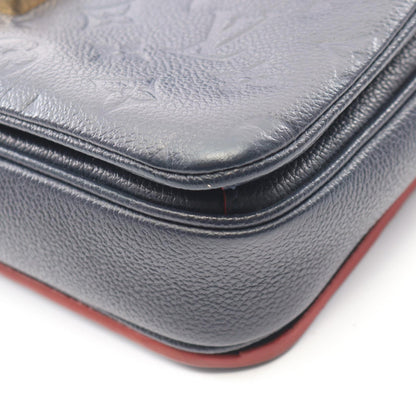 ポシェット メティス モノグラムアンプラント マリーヌルージュ 2WAY ハンドバッグ レザー ネイビー ルイヴィトン バッグ LOUIS VUITTON