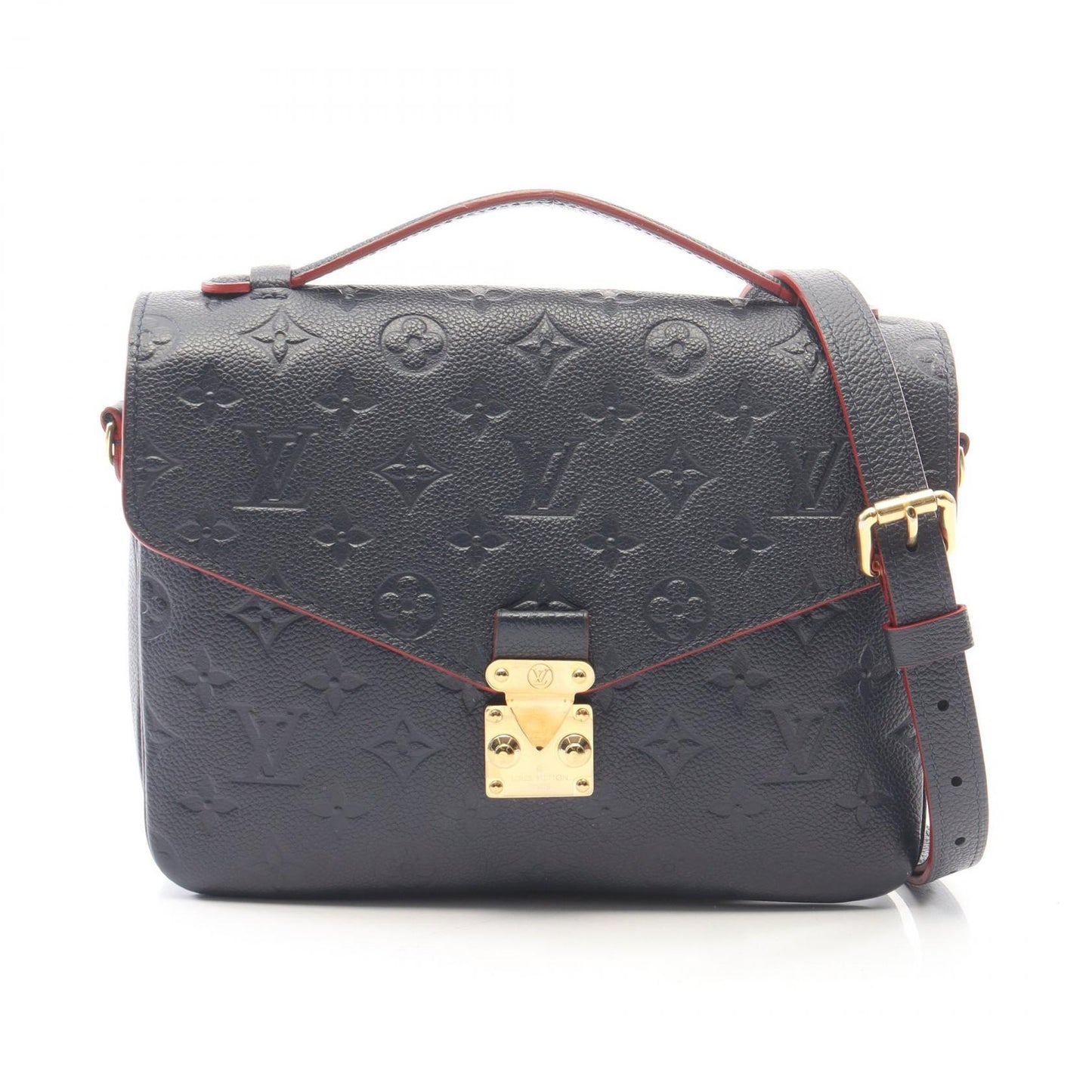 ポシェット メティス モノグラムアンプラント マリーヌルージュ 2WAY ハンドバッグ レザー ネイビー ルイヴィトン バッグ LOUIS VUITTON