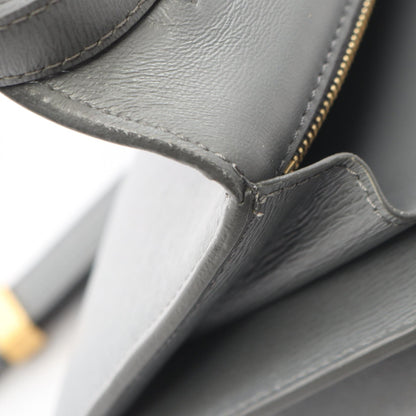 クラシックボックス ショルダーバッグ レザー グレー セリーヌ バッグ CELINE