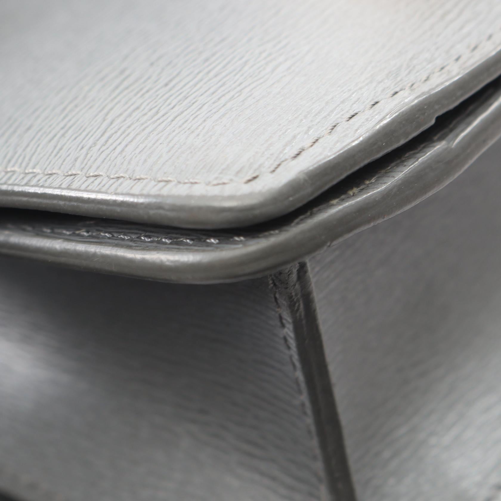 クラシックボックス ショルダーバッグ レザー グレー セリーヌ バッグ CELINE