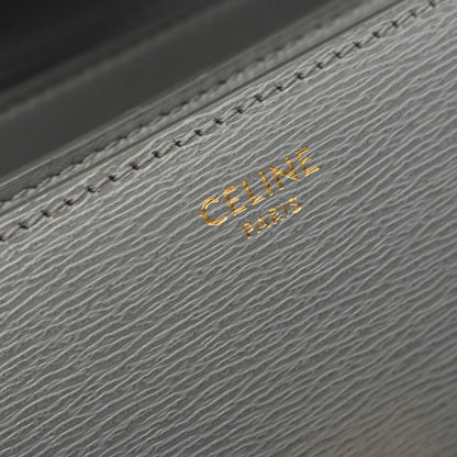 クラシックボックス ショルダーバッグ レザー グレー セリーヌ バッグ CELINE