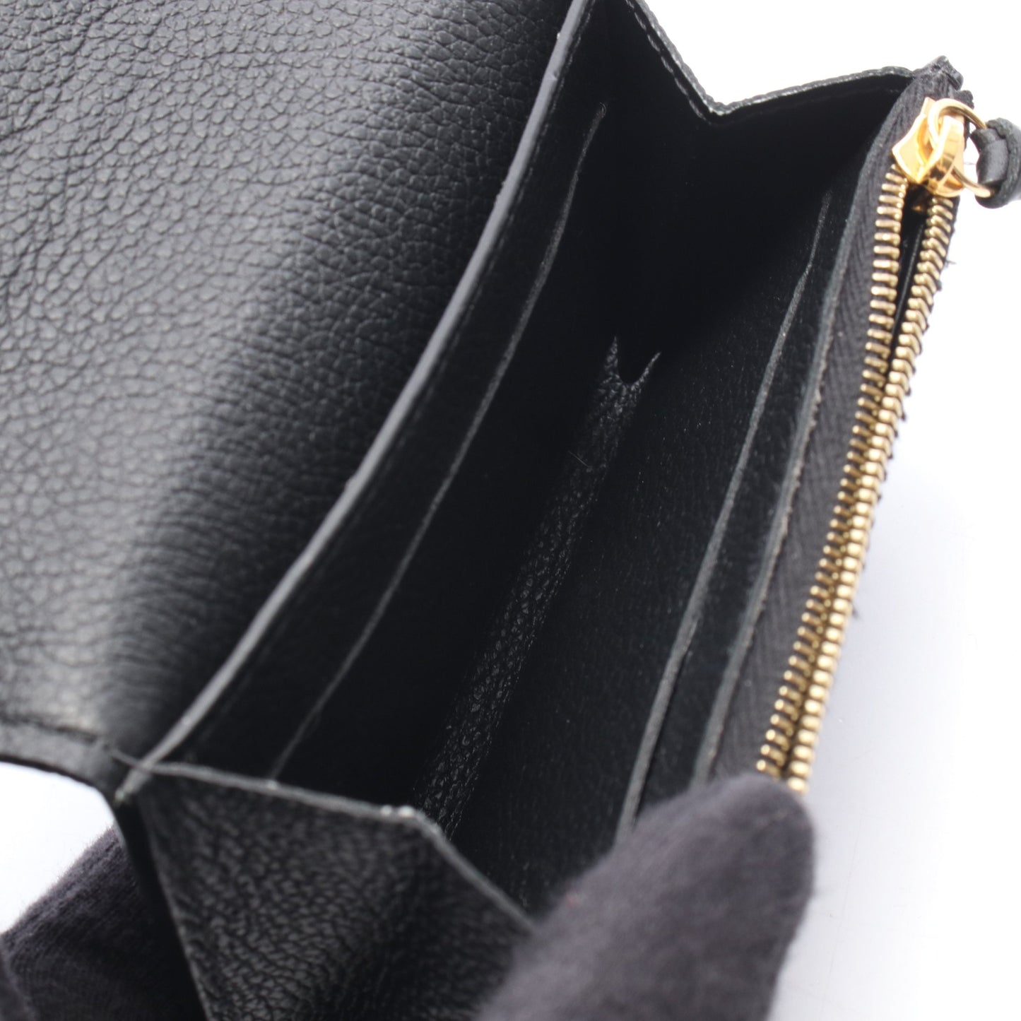 ポルトモネ ロザリ モノグラムアンプラント ノワール コインケース レザー ブラック ルイヴィトン 財布・小物 LOUIS VUITTON